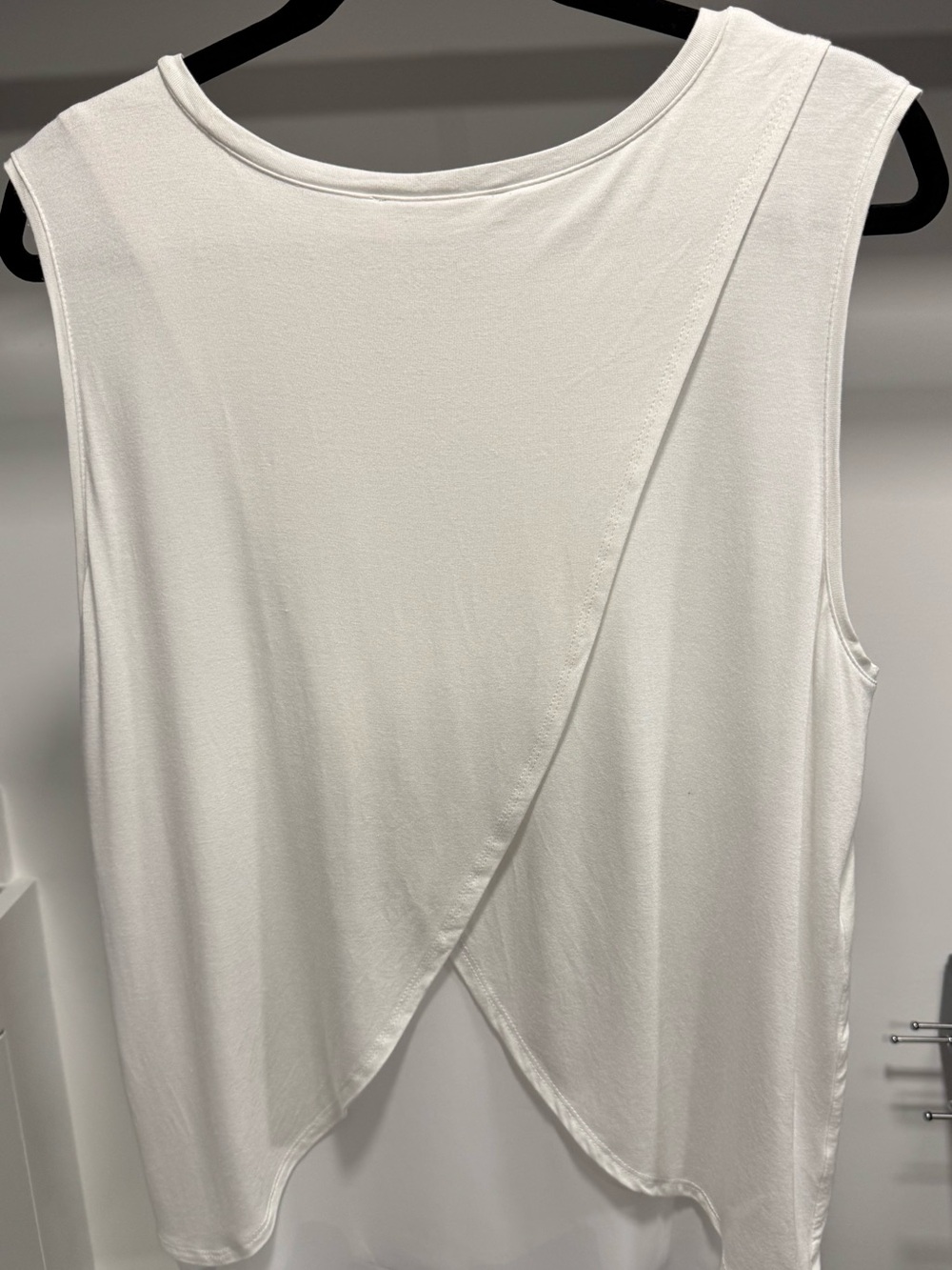 Kenneth Cole New York White Tank with Draped Back EUC